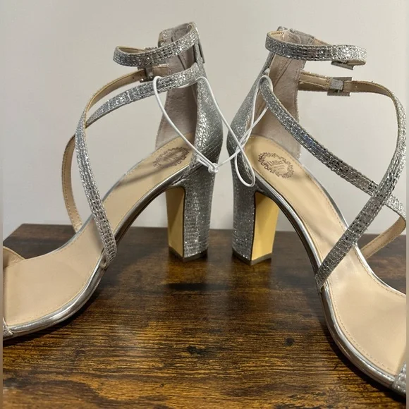 I. Miller Women’s Sherwin Silver Heeled Sandals NWT Size 9 - Picture 7 of 10